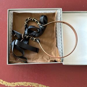 Headband Headwear Lux Marni Itsly Chains as braids hanging down Satin ribbon